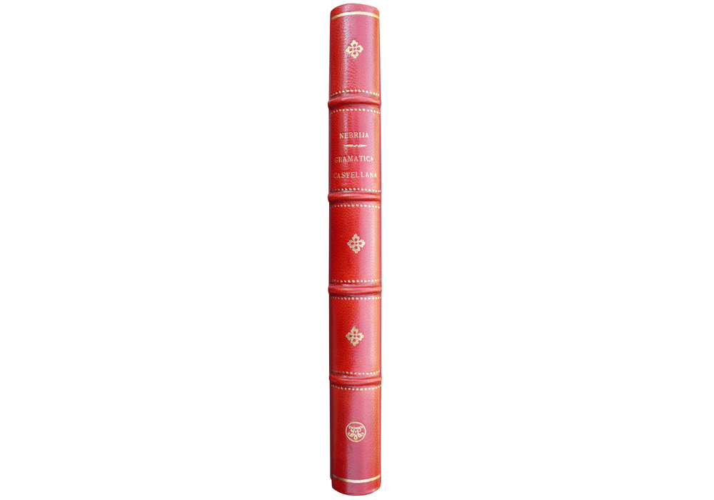 Gramática castellana-Nebrija-Incunabula & Ancient Books-facsimile book-Vicent García Editores-9 Dust jacket spine